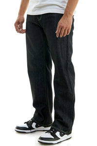 RJ168 Black/Green | KDNK Color-Stitch Raw Denim Jeans