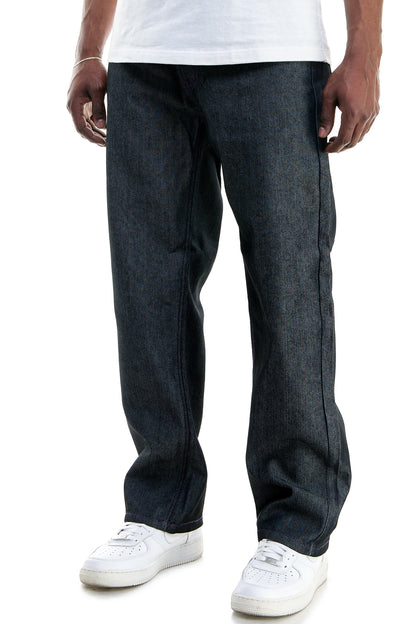 RJ168 Black/Purple | KDNK Color-Stitch Raw Denim Jeans