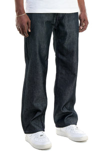 RJ168 Black/Purple | KDNK Color-Stitch Raw Denim Jeans