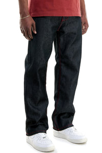 RJ168 Black/Red | KDNK Color-Stitch Raw Denim Jeans