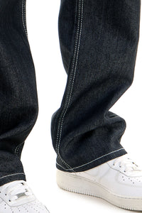 RJ168 Black/White | KDNK Color-Stitch Raw Denim Jeans
