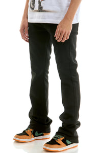 SK202 Jet Black | KDNK Basic Skinny Flare Pants