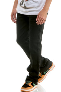 SK202 Jet Black | KDNK Basic Skinny Flare Pants