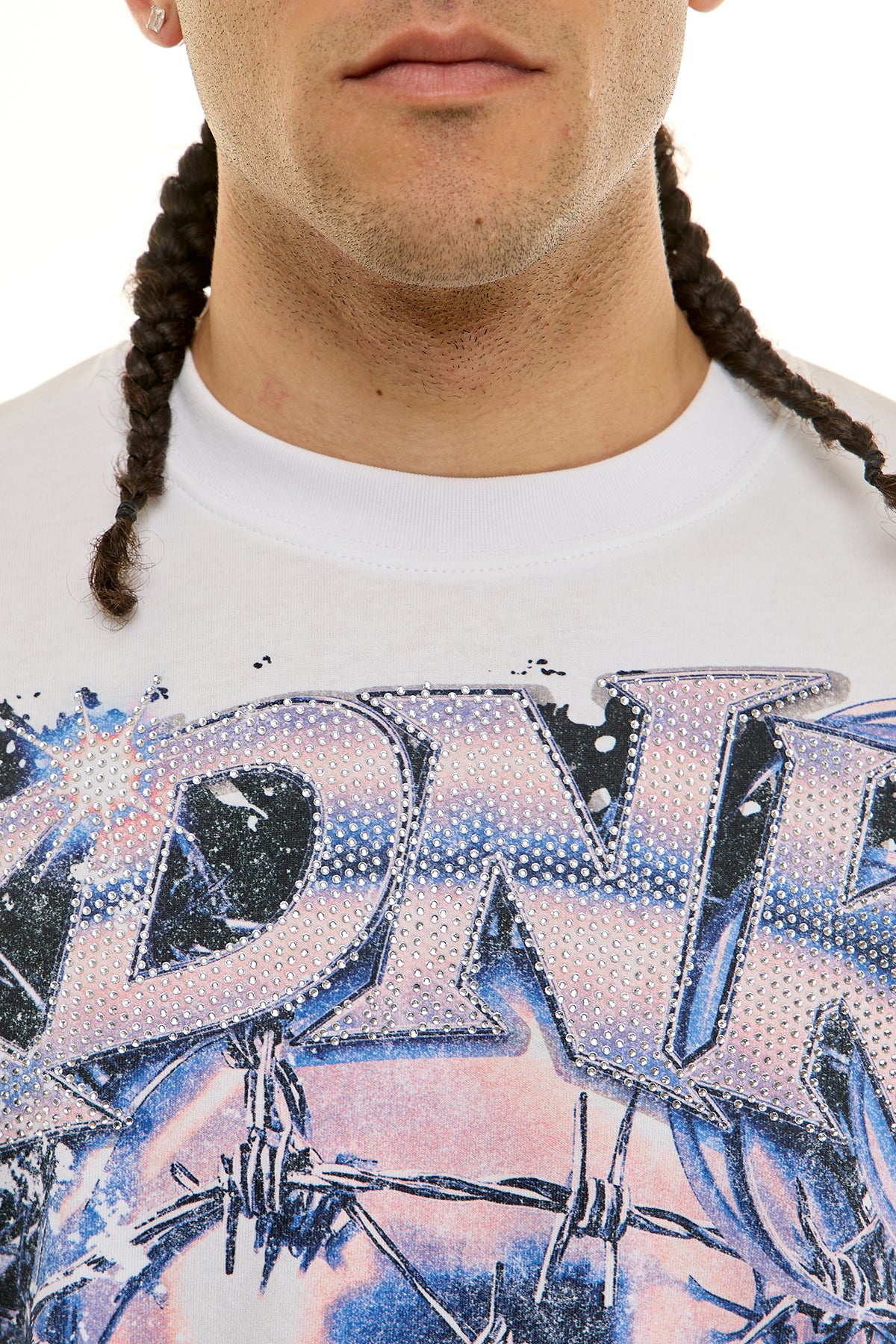 KNT085 White KDNK Graphic Tee