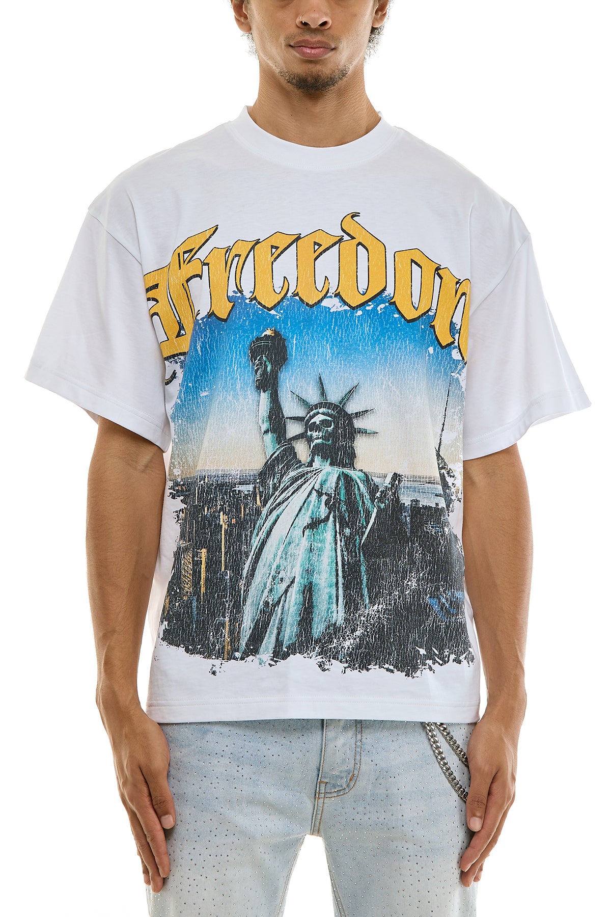 KNT042 White KDNK Graphic Tee