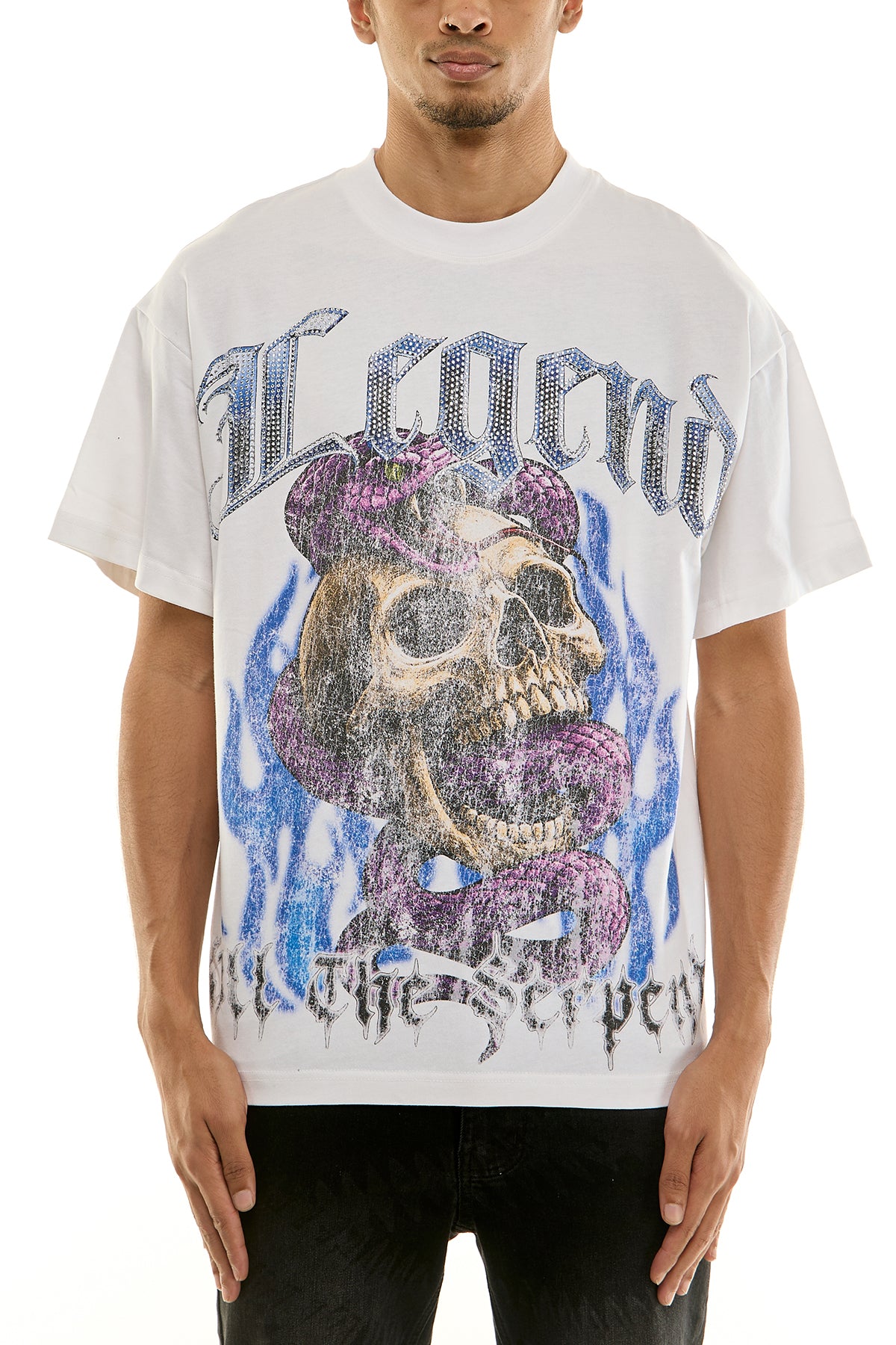 KNT064 White KDNK Graphic Tee