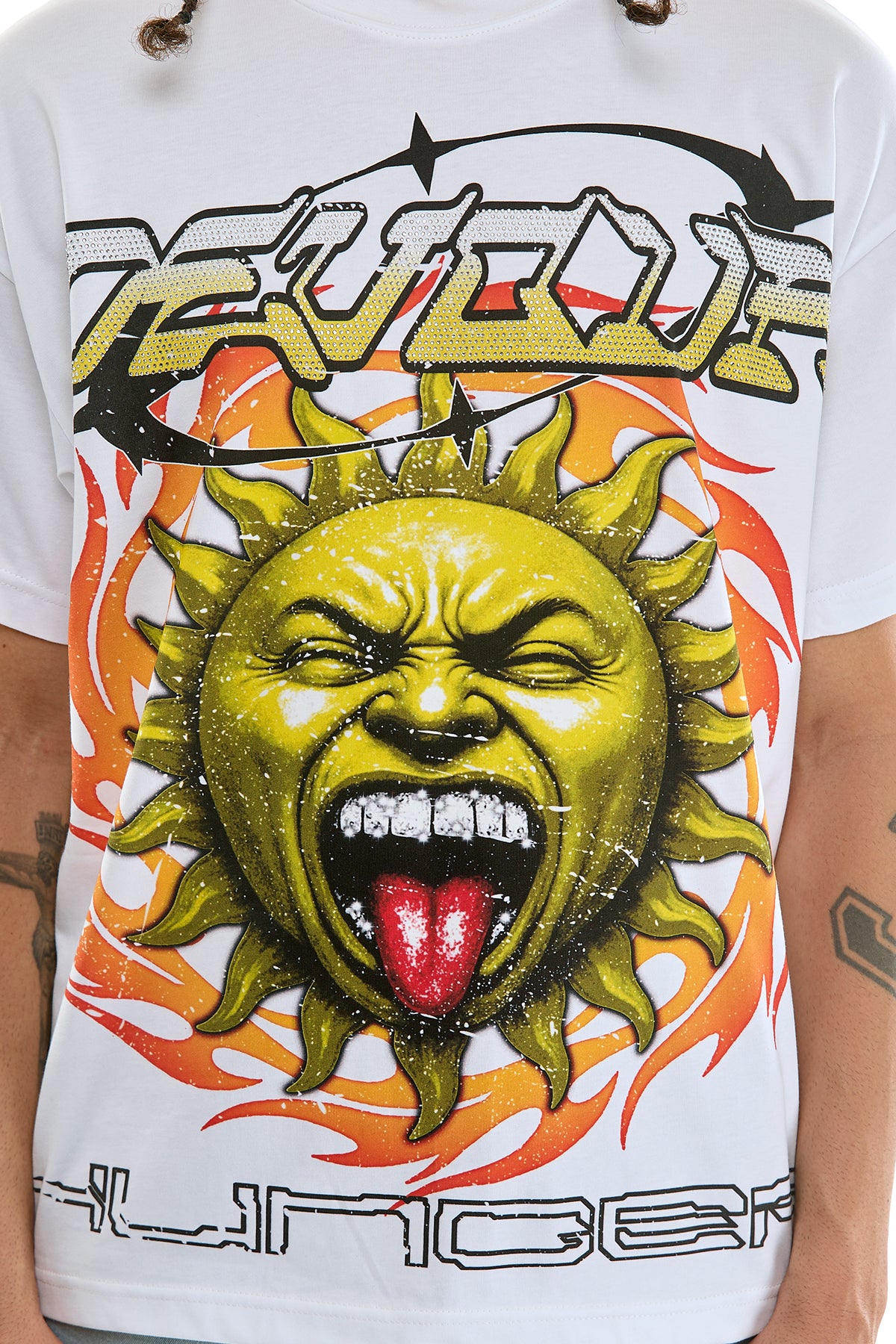KNT108 White KDNK Graphic Tee