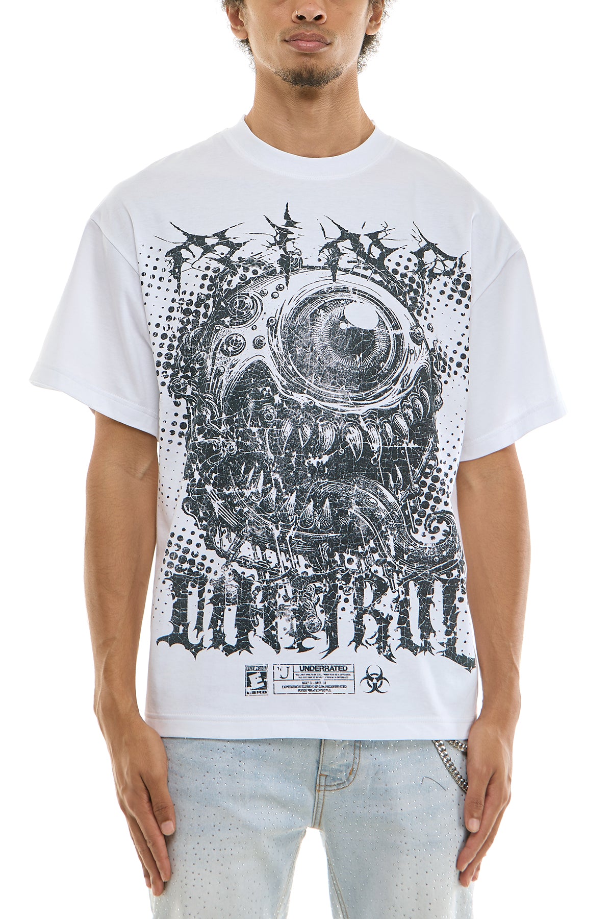 KNT039 White KDNK Graphic Tee
