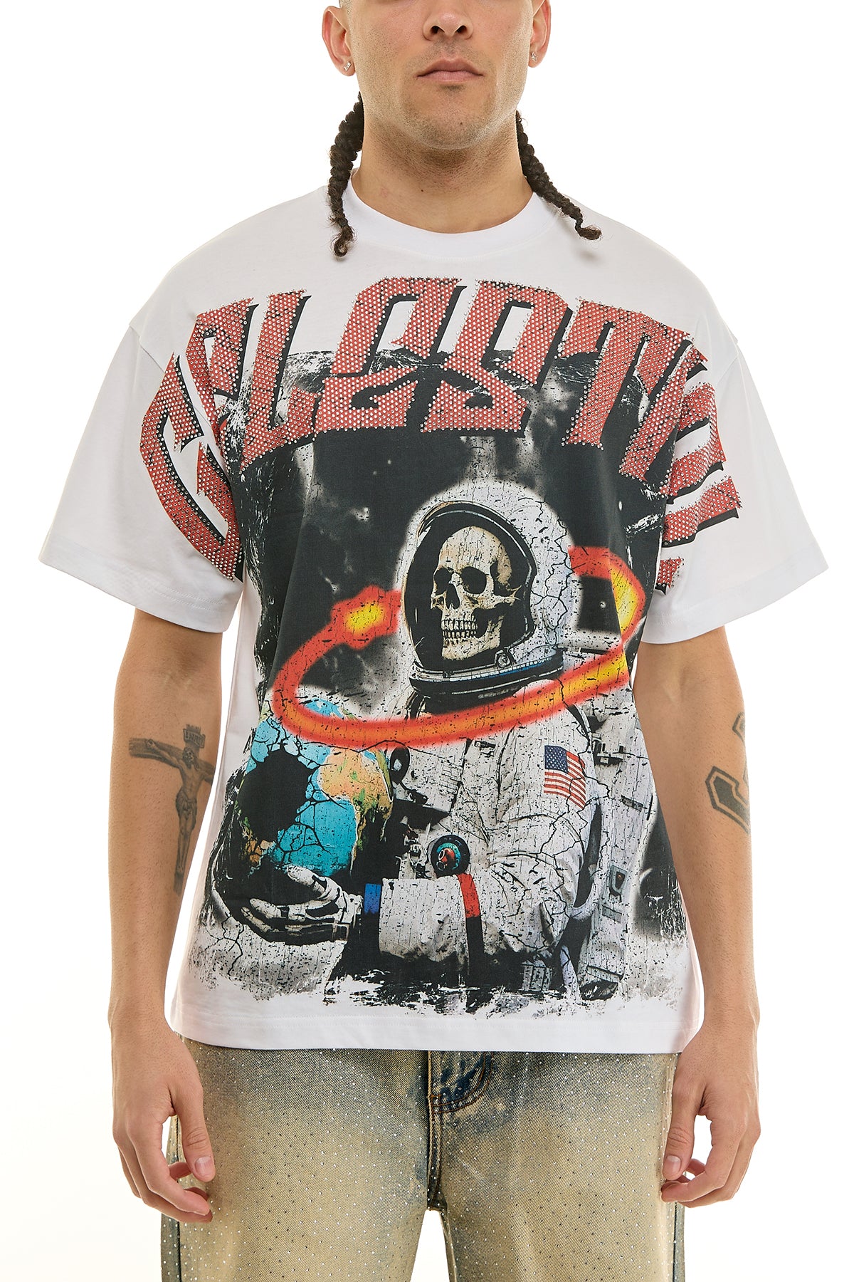 KNT083 White KDNK Graphic Tee