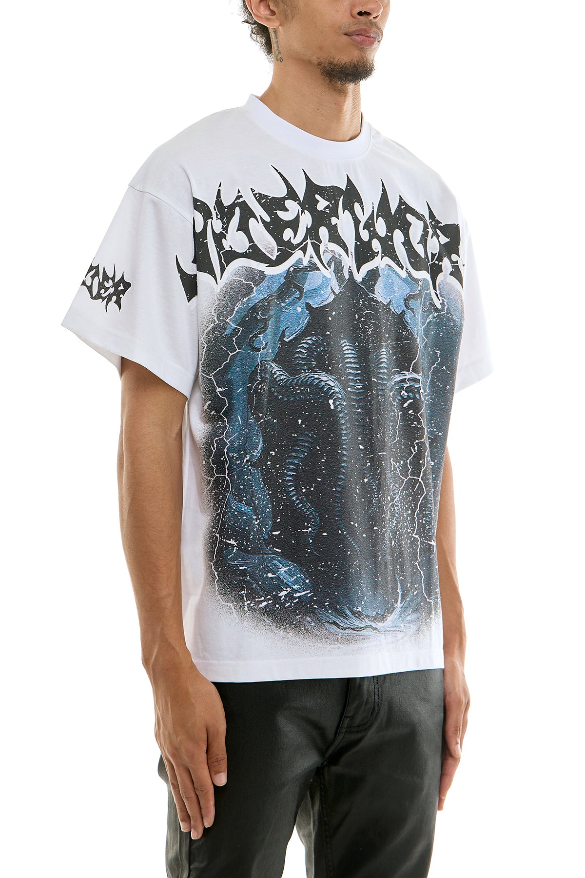 KNT030 White KDNK Graphic Tee