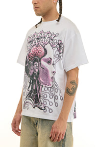KNT086 White KDNK Graphic Tee