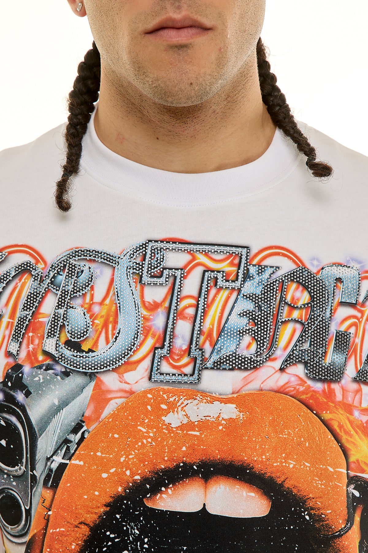 KNT097 White KDNK Graphic Tee
