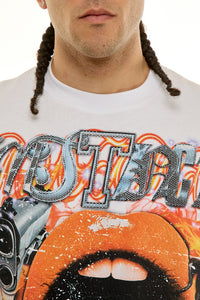 KNT097 White KDNK Graphic Tee