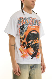 KNT097 White KDNK Graphic Tee