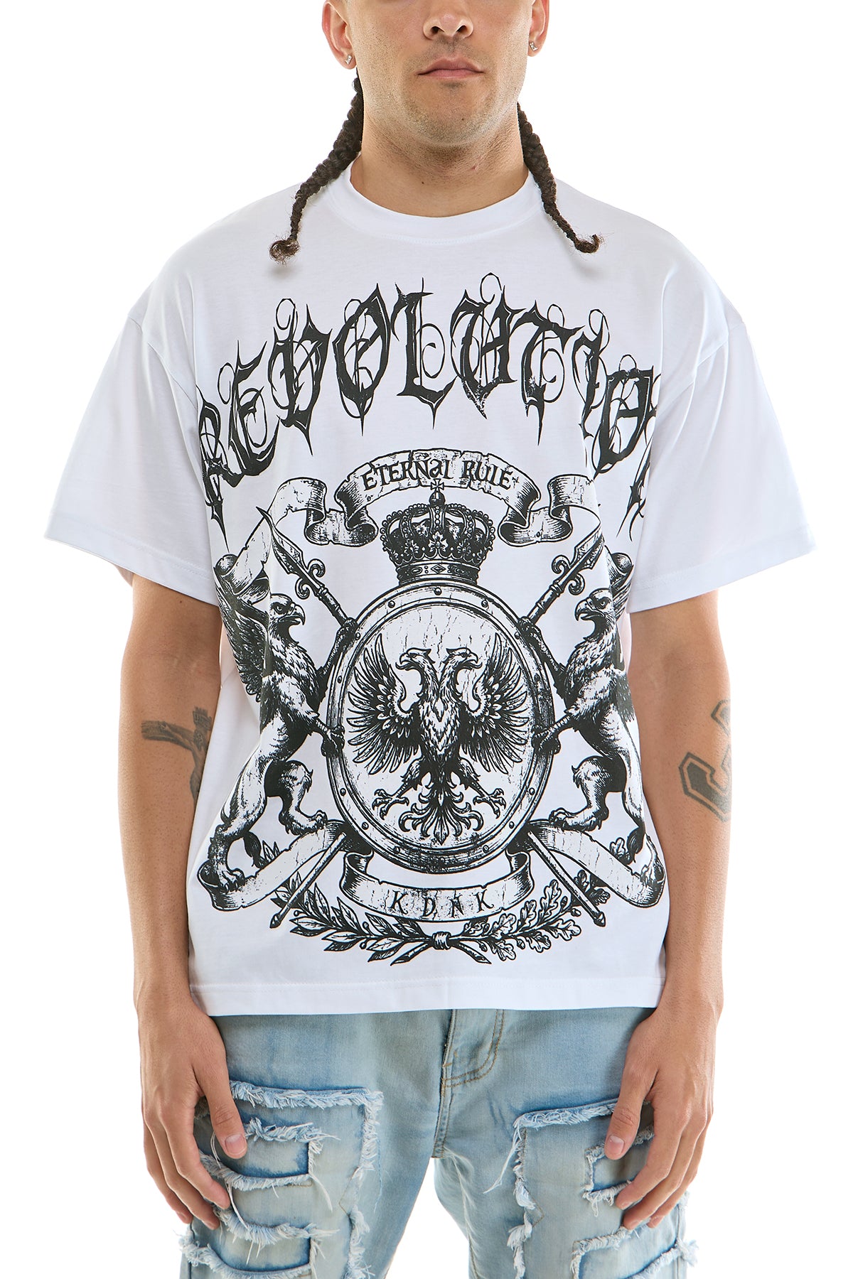 KNT124 White KDNK Graphic Tee