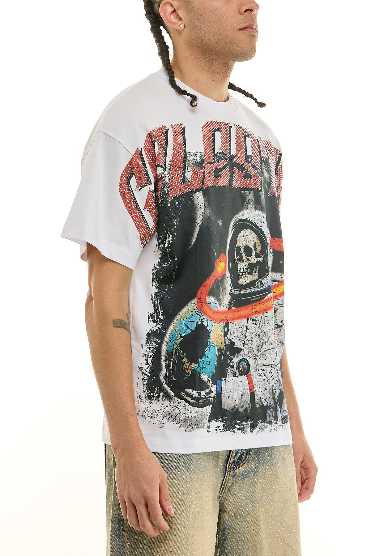 KNT083 White KDNK Graphic Tee