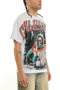 KNT083 White KDNK Graphic Tee