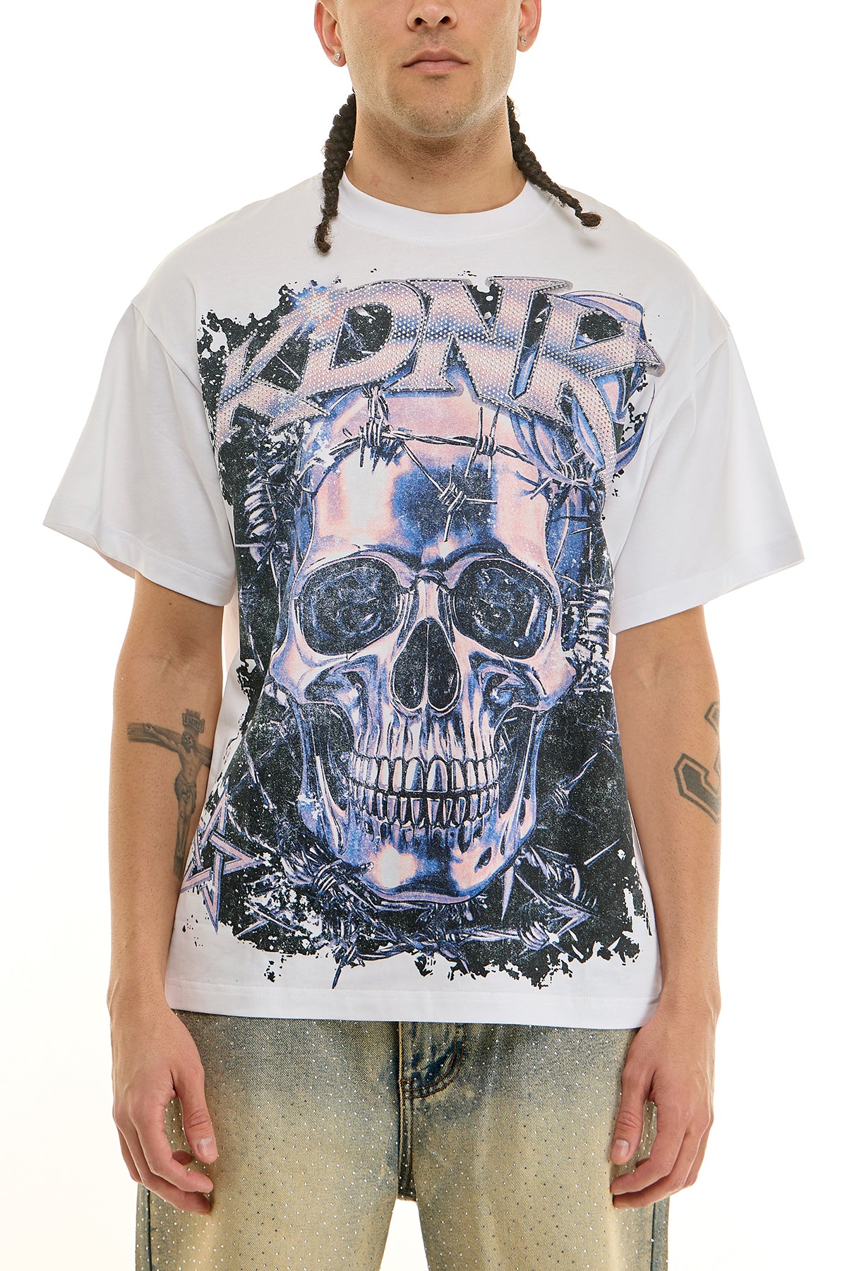 KNT085 White KDNK Graphic Tee