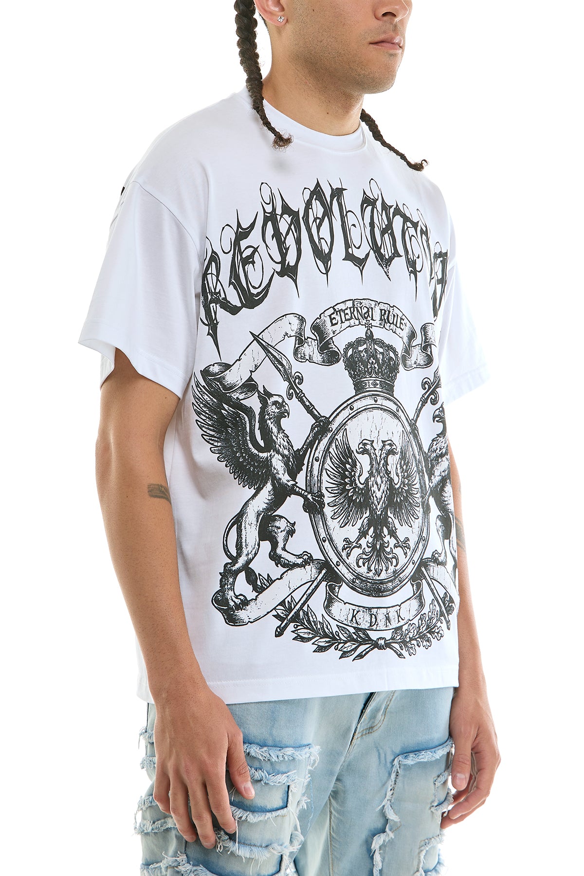 KNT124 White KDNK Graphic Tee