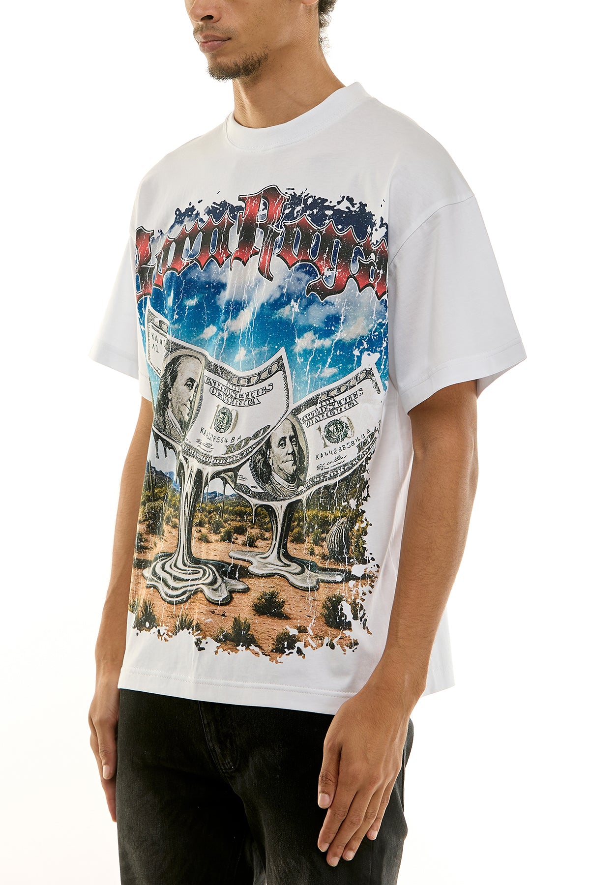 KNT087 White KDNK Graphic Tee
