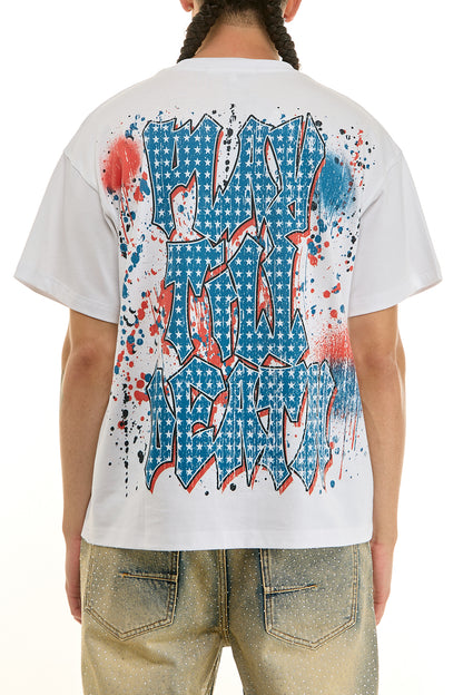 KNT084 White KDNK Graphic Tee