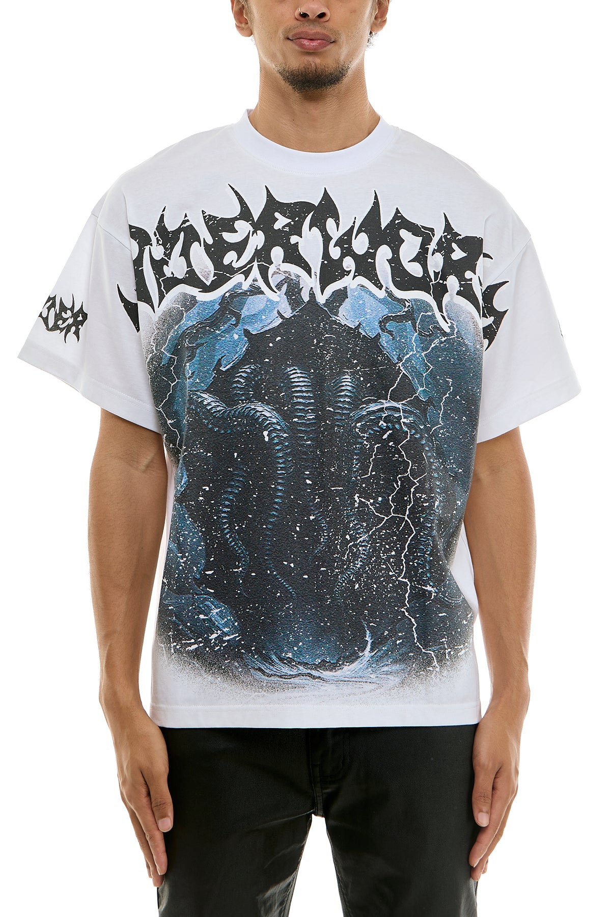 KNT030 White KDNK Graphic Tee