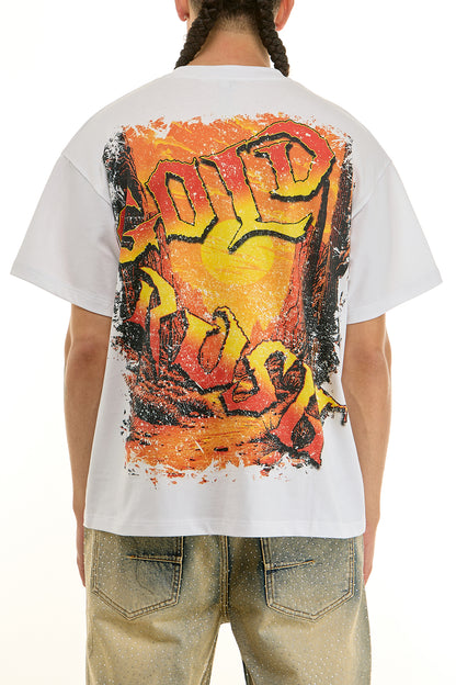 KNT095 White KDNK Graphic Tee
