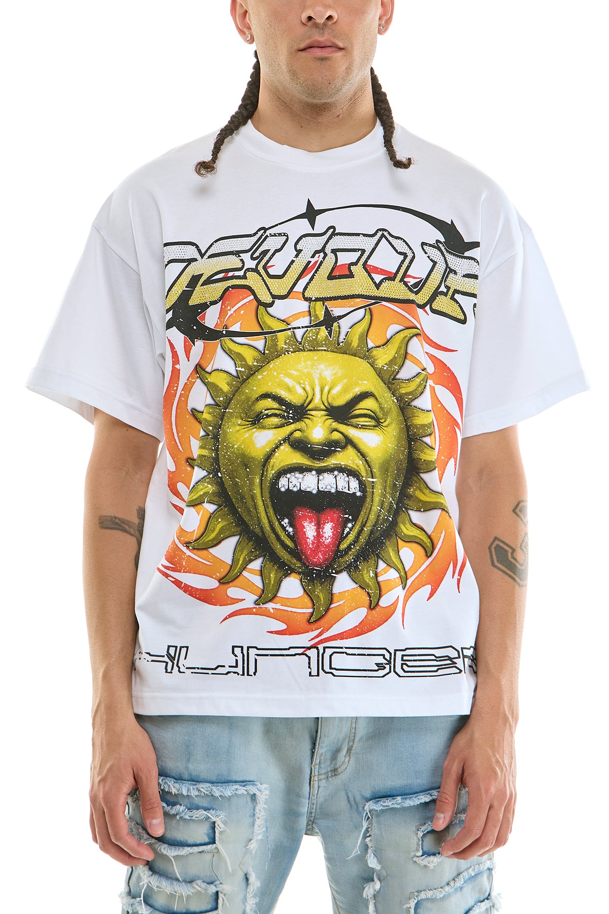 KNT108 White KDNK Graphic Tee