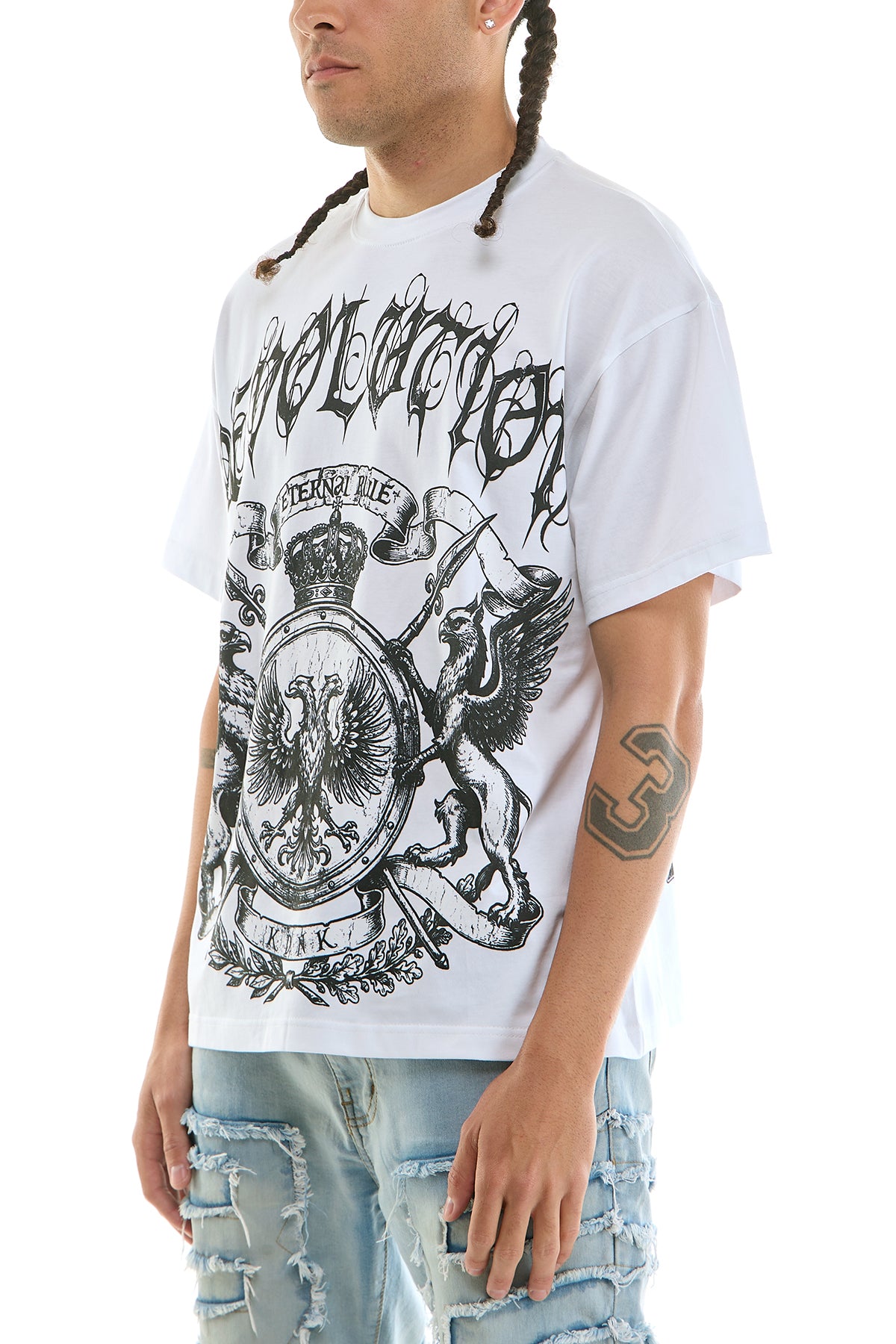 KNT124 White KDNK Graphic Tee