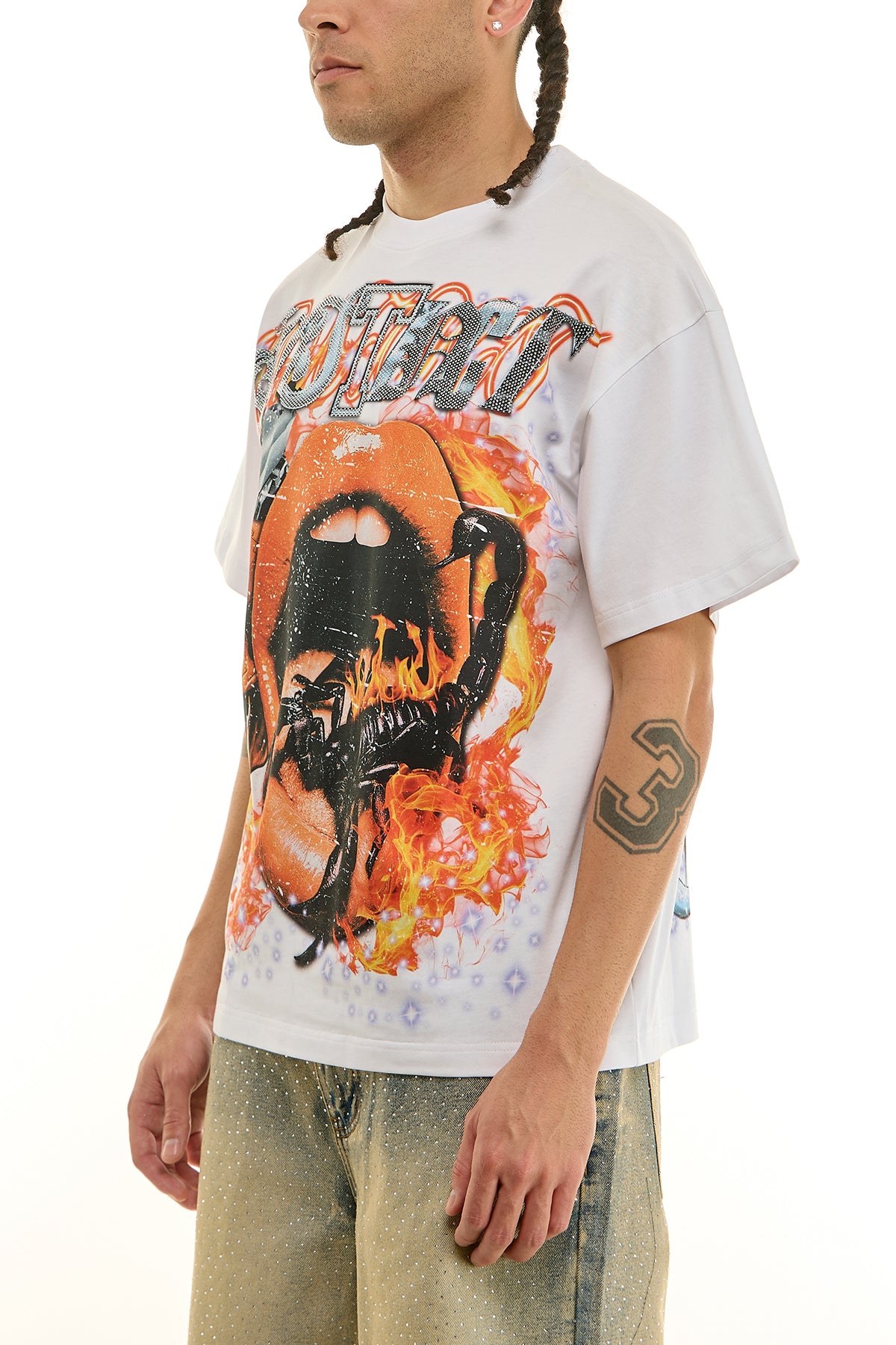 KNT097 White KDNK Graphic Tee