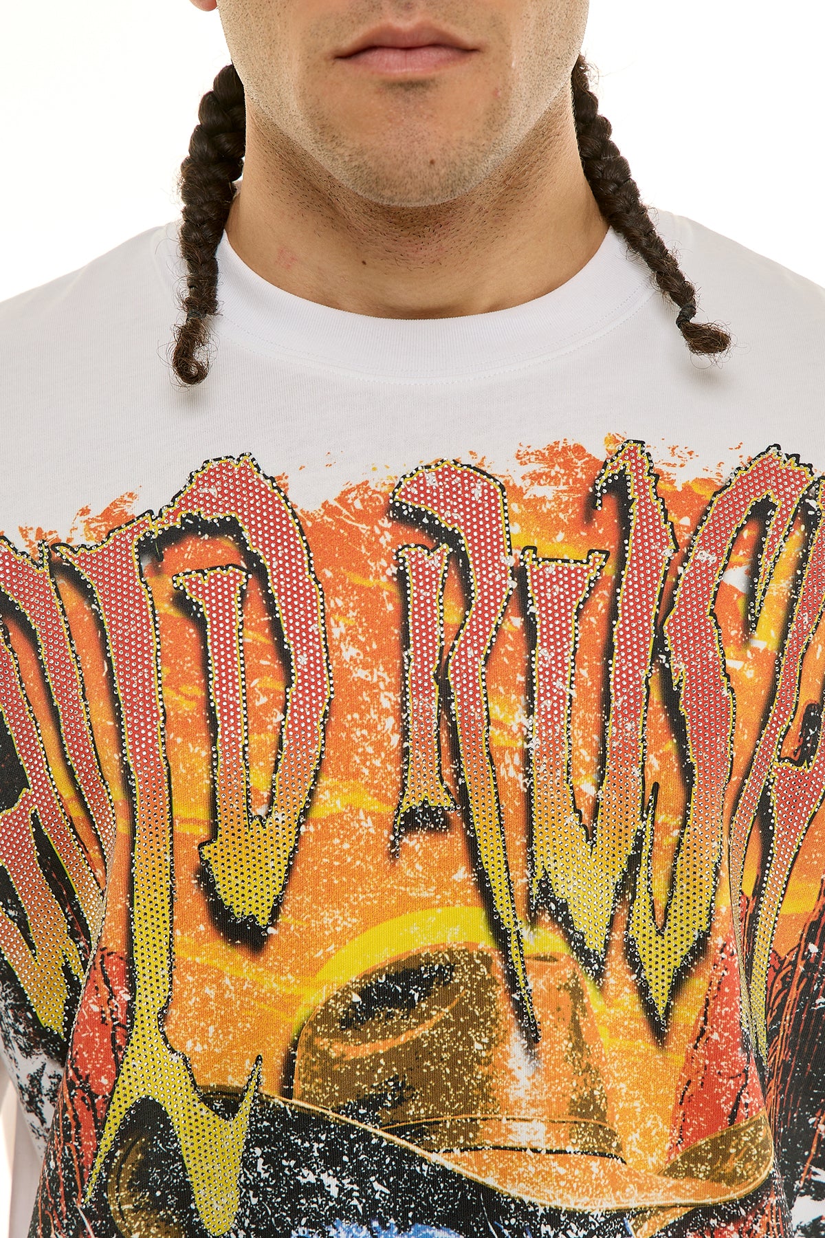 KNT095 White KDNK Graphic Tee