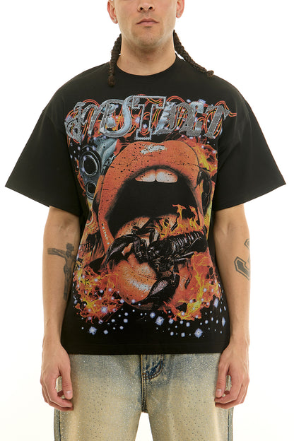 KNT097 Black KDNK Graphic Tee